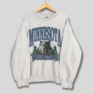 Vintage Minnesota Timberwolves Logo Sweatshirt, Retro Basketball NBA Shirt Tee